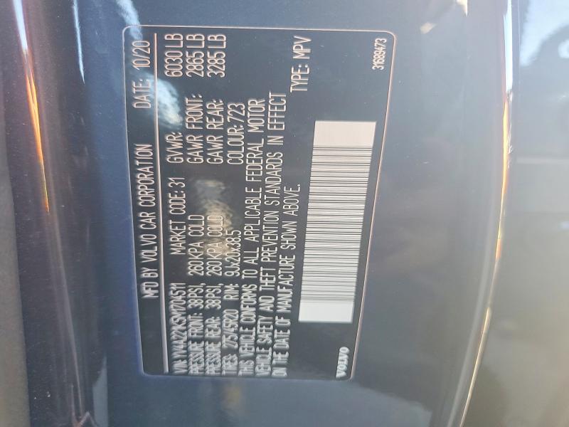 Продаж на аукціоні авто 2021 Volvo Xc90, vin: YV4A221K5M1704511, номер лоту: 78662855