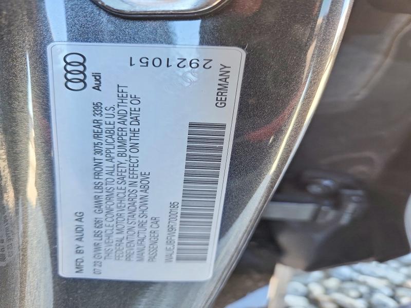 75287095 :رقم المزاد ، WAUEJBFW9R7000185 vin ، 2024 Audi E-tron Gt مزاد بيع