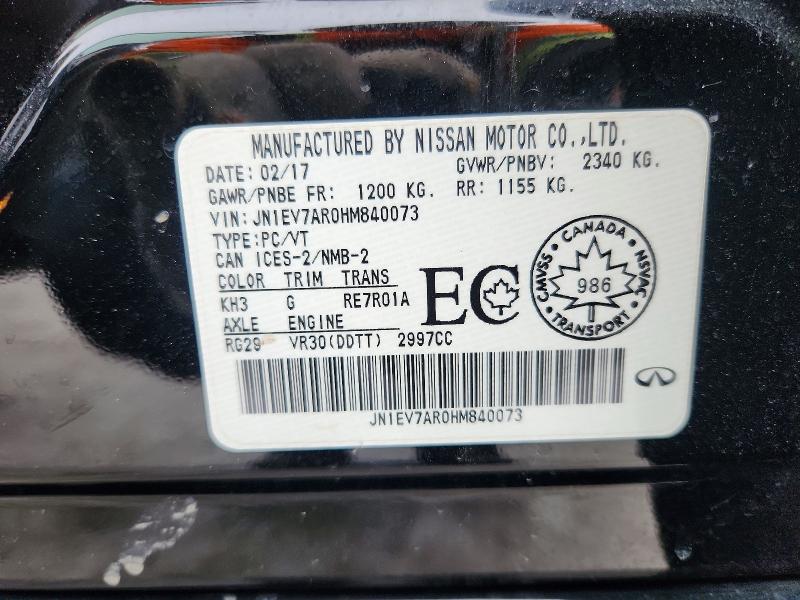 Aukcja sprzedaży 2017 Infiniti Q50, vin: JN1EV7AR0HM840073, numer aukcji: 78440255