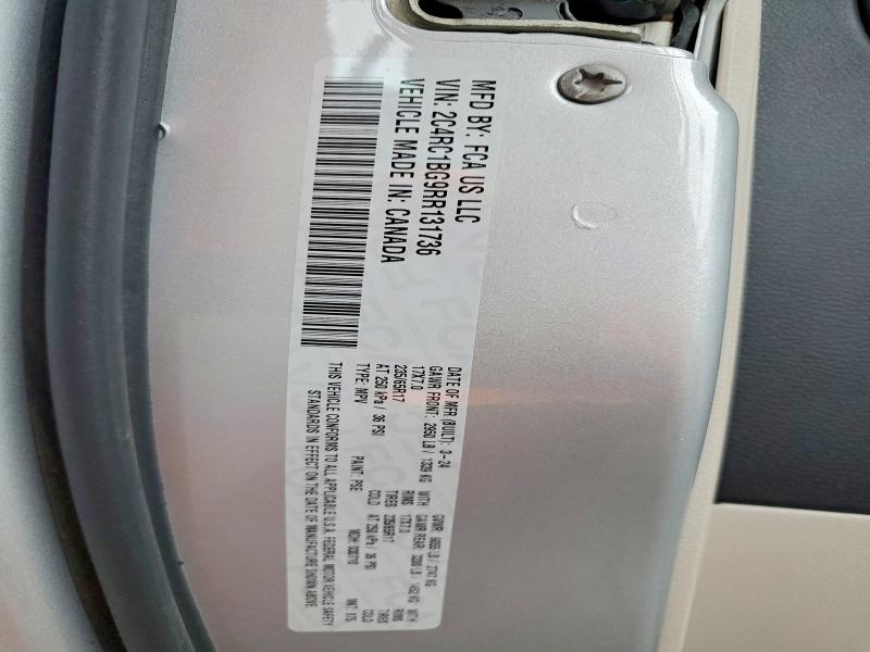 2024 Chrysler Pacifica მანქანა იყიდება აუქციონზე, vin: 2C4RC1BG9RR131736, აუქციონის ნომერი: 76137855