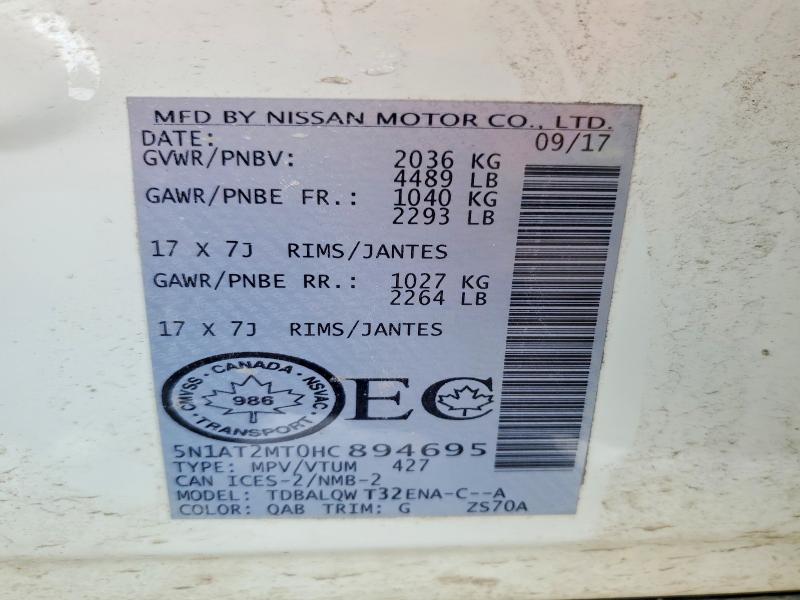 Aukcja sprzedaży 2017 Nissan Rogue, vin: 5N1AT2MT0HC894695, numer aukcji: 77470045