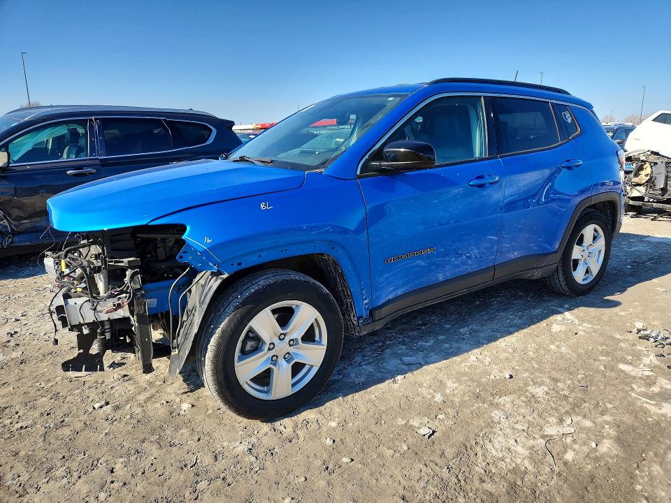 2022 Jeep Compass მანქანა იყიდება აუქციონზე, vin: 3C4NJCBB3NT139813, აუქციონის ნომერი: 77296255