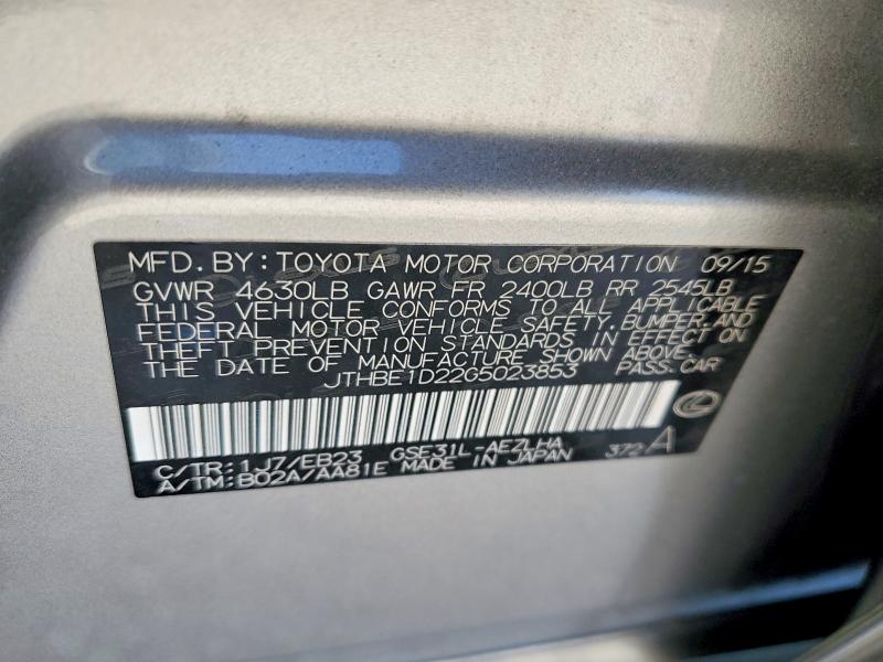 78917735 :رقم المزاد ، JTHBE1D22G5023853 vin ، 2016 Lexus Is 350 مزاد بيع