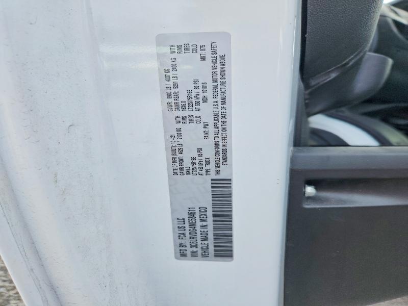 Aukcja sprzedaży 2021 Ram Promaster 2500, vin: 3C6LRVDG4ME584611, numer aukcji: 78551905