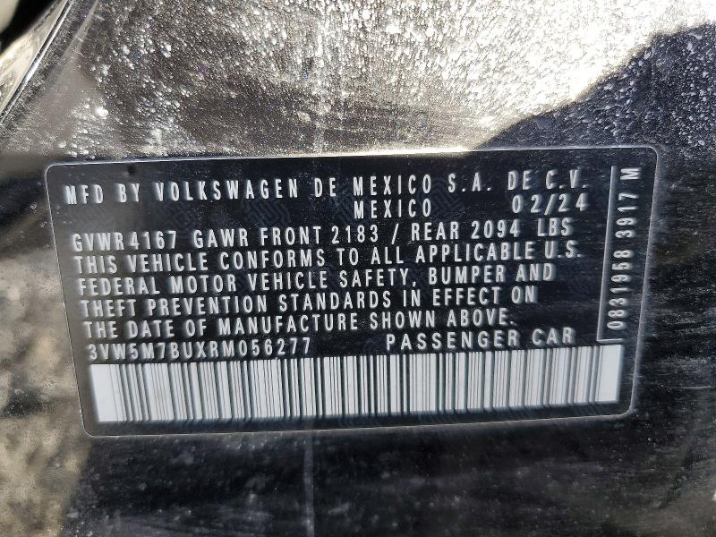 Продажа на аукционе авто 2024 Volkswagen Jetta, vin: 3VW5M7BUXRM056277, номер лота: 78156805