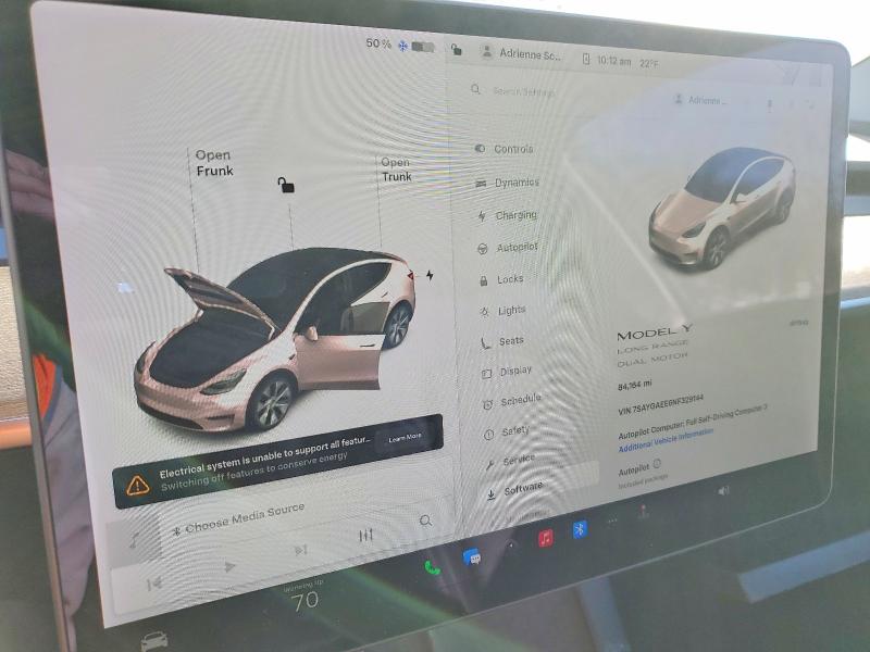 Aukcja sprzedaży 2022 Tesla Model Y, vin: 7SAYGAEE6NF329144, numer aukcji: 75840055