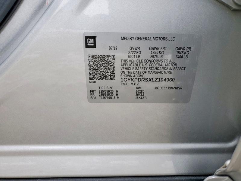 Aukcja sprzedaży 2020 Cadillac Xt6, vin: 1GYKPDRSXLZ104960, numer aukcji: 75432695
