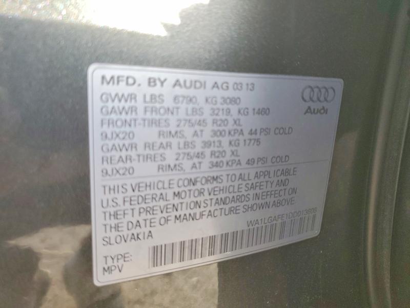 Продаж на аукціоні авто 2013 Audi Q7, vin: WA1LGAFE1DD013608, номер лоту: 77190575