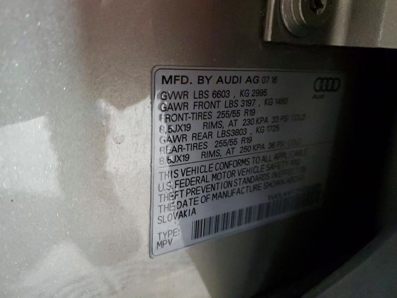 76517435 :رقم المزاد ، WA1LAAF72HD024206 vin ، 2017 Audi Q7 مزاد بيع