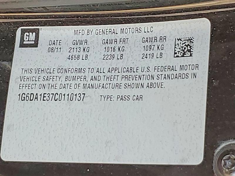 2012 Cadillac Cts მანქანა იყიდება აუქციონზე, vin: 1G6DA1E37C0110137, აუქციონის ნომერი: 76394595