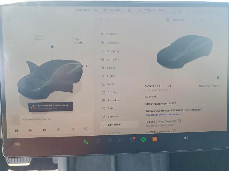 Aukcja sprzedaży 2025 Tesla Model 3, vin: 5YJ3E1EA4SF022898, numer aukcji: 77317515