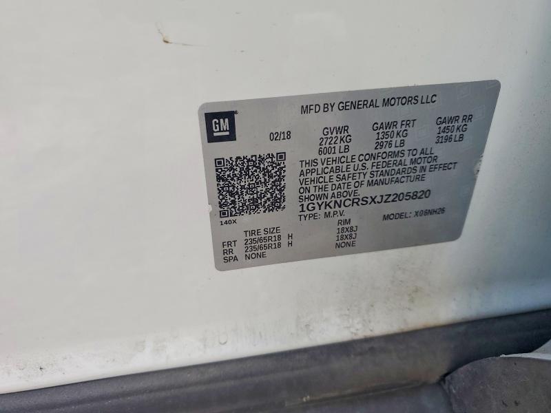 Aukcja sprzedaży 2018 Cadillac Xt5, vin: 1GYKNCRSXJZ205820, numer aukcji: 79027255