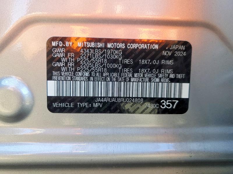 Aukcja sprzedaży 2024 Mitsubishi Outlander Sport, vin: JA4ARUAU8RU024808, numer aukcji: 77123295