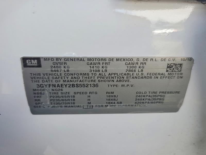 Продаж на аукціоні авто 2011 Cadillac Srx, vin: 3GYFNAEY2BS552136, номер лоту: 77900475