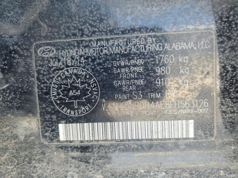 77567025 :رقم المزاد ، 5NPDH4AE8FH563126 vin ، 2015 Hyundai Elantra مزاد بيع