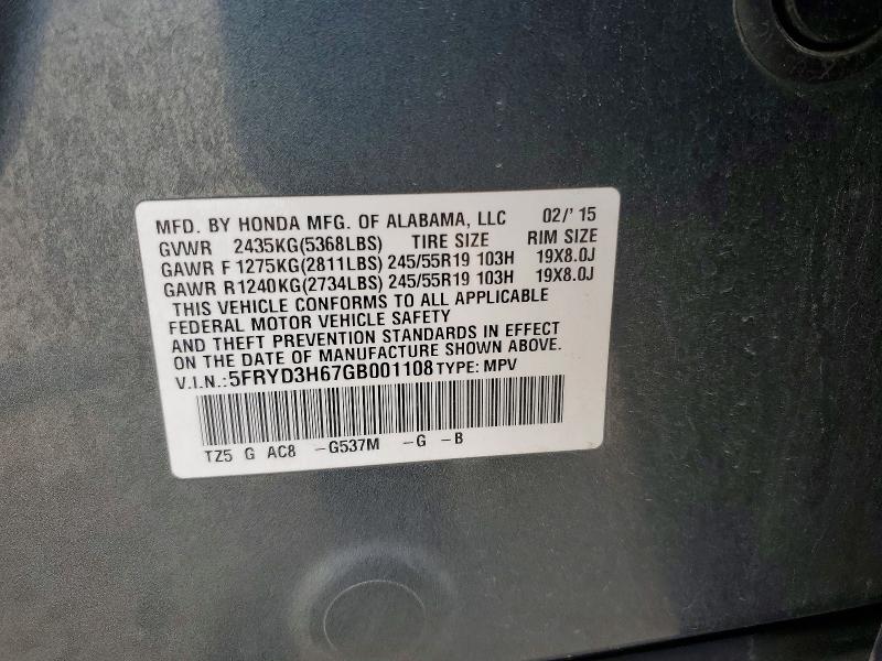 Aukcja sprzedaży 2016 Acura Mdx, vin: 5FRYD3H67GB001108, numer aukcji: 76172335