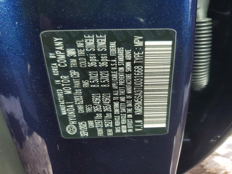 78974235 :رقم المزاد ، KM8RM5SA3TU031668 vin ، 2026 Hyundai Palisade Hybrid مزاد بيع