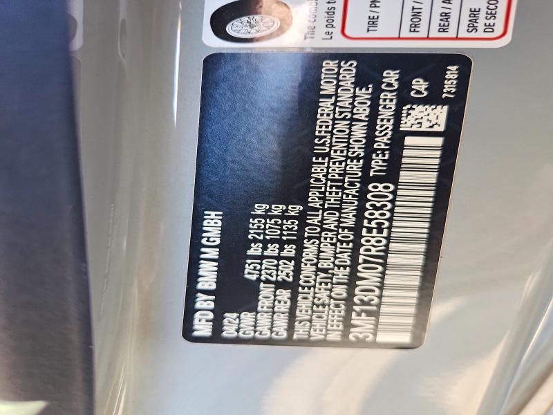 Продажа на аукционе авто 2024 Bmw M2, vin: 3MF13DM07R8E58308, номер лота: 49731696