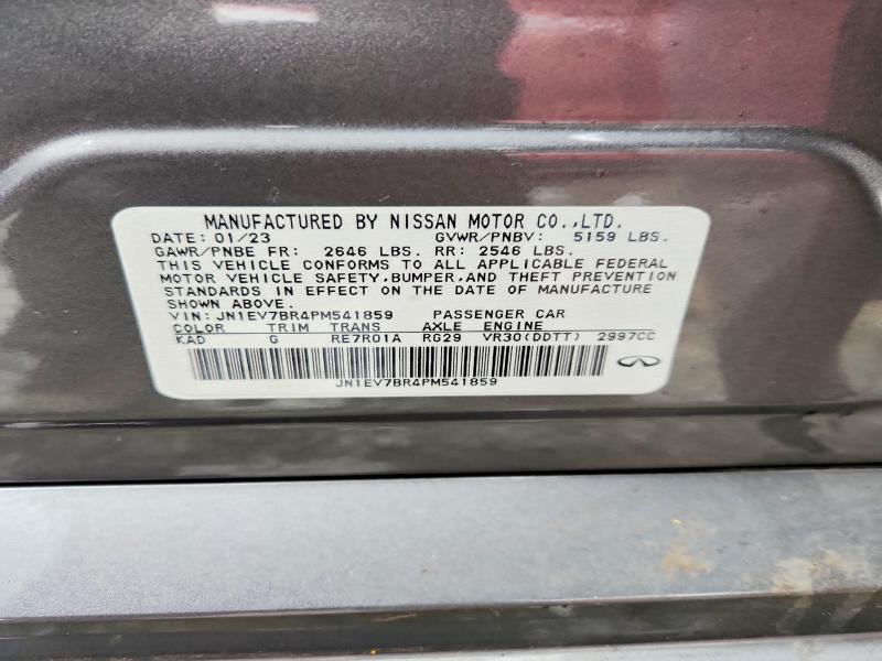 Продаж на аукціоні авто 2023 Infiniti Q50, vin: JN1EV7BR4PM541859, номер лоту: 77886395