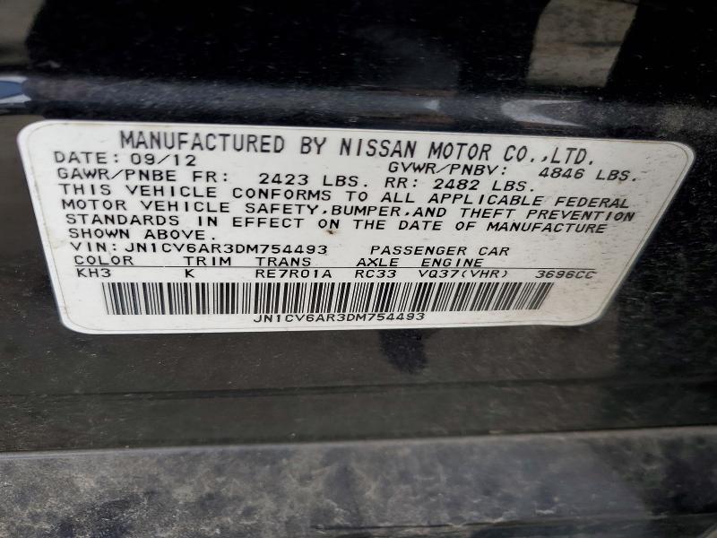 Продажа на аукционе авто 2013 Infiniti G37, vin: JN1CV6AR3DM754493, номер лота: 77570485