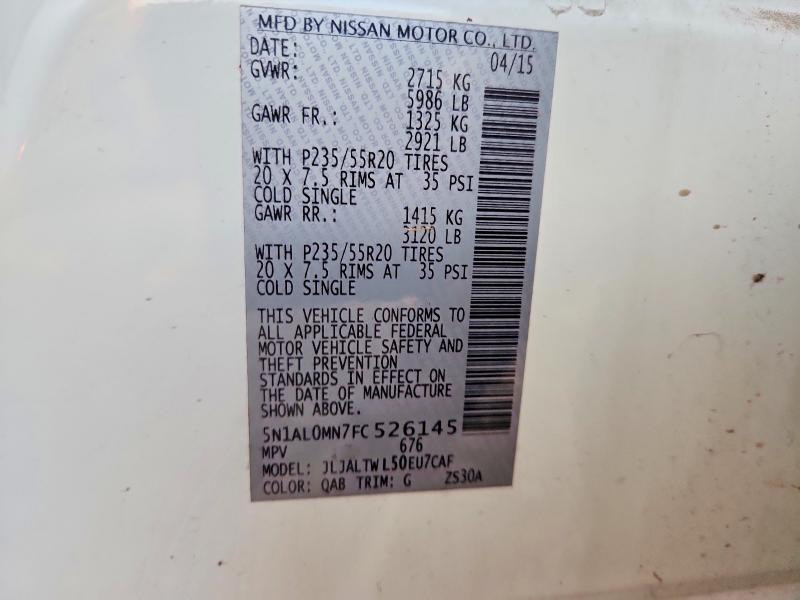 Продаж на аукціоні авто 2015 Infiniti Qx60, vin: 5N1AL0MN7FC526145, номер лоту: 77569075