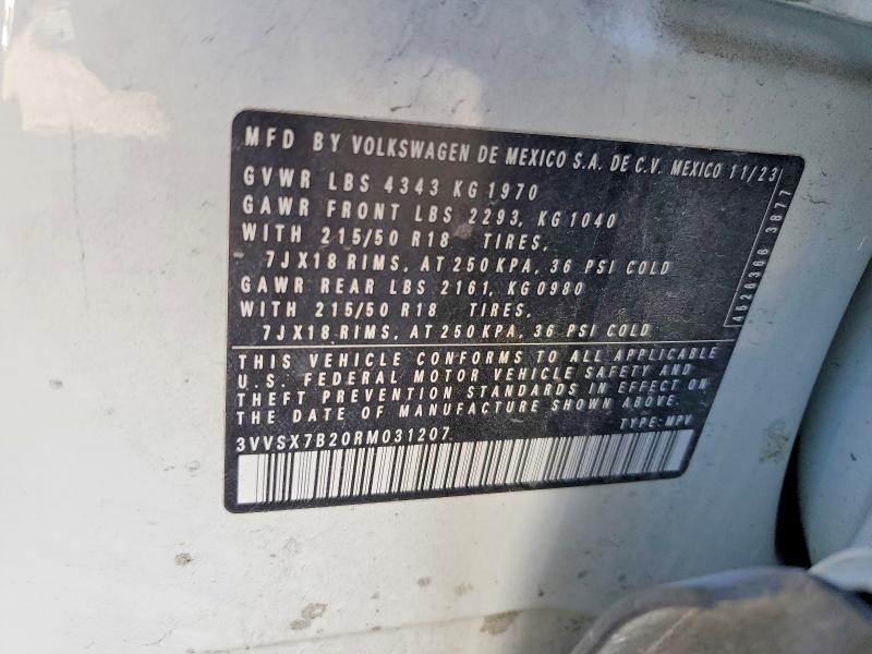 Продажа на аукционе авто 2024 Volkswagen Taos, vin: 3VVSX7B20RM031207, номер лота: 76443355