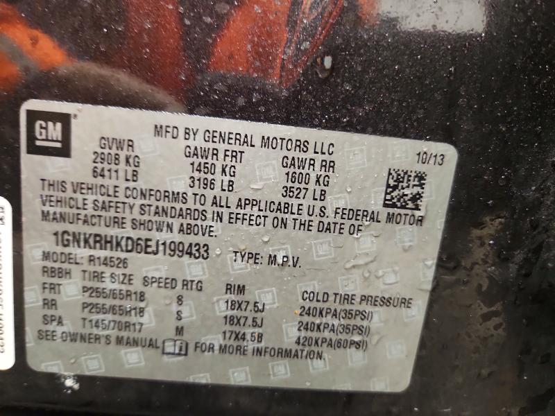 Продажа на аукционе авто 2014 Chevrolet Traverse, vin: 1GNKRHKD6EJ199433, номер лота: 76489985