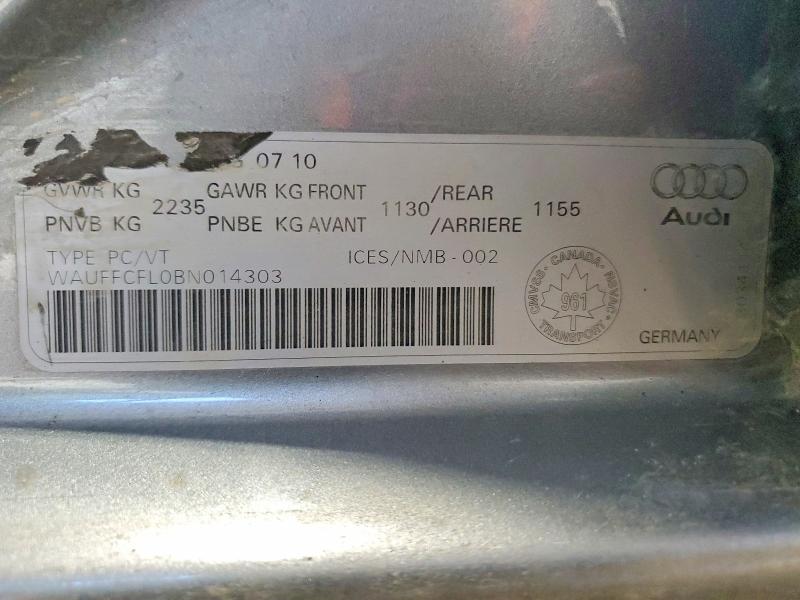 Продажа на аукционе авто 2011 Audi A4 Premium, vin: WAUFFCFL0BN014303, номер лота: 75874925
