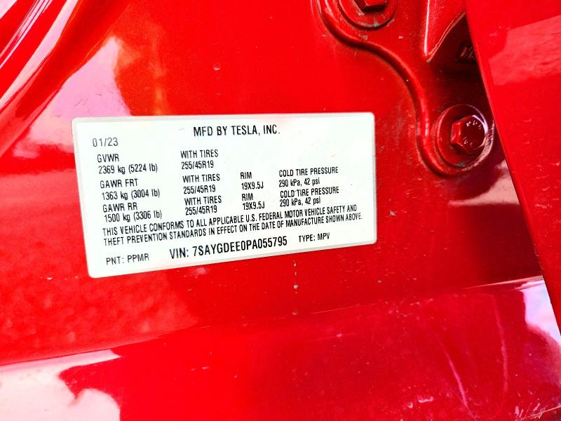 Продажа на аукционе авто 2023 Tesla Model Y, vin: 7SAYGDEE0PA055795, номер лота: 78187805