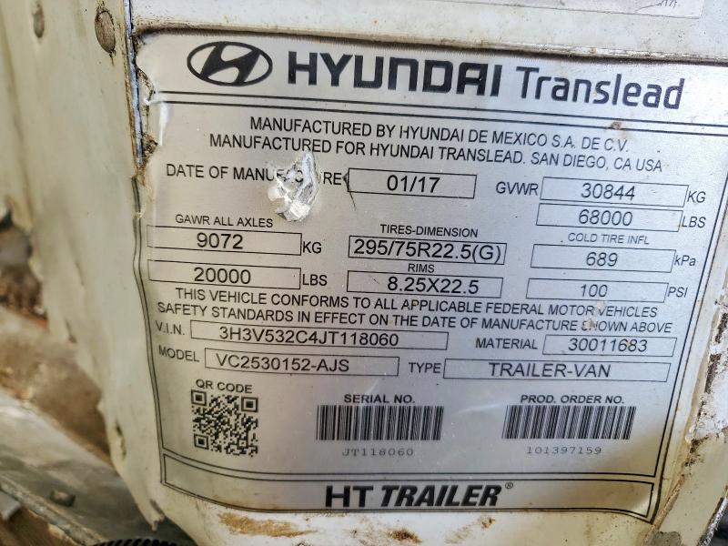 Aukcja sprzedaży 2018 Hyundai Unknown, vin: 3H3V532C4JT118060, numer aukcji: 76120215