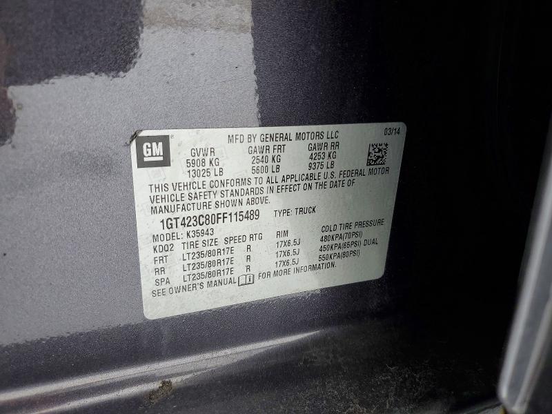 Продажа на аукционе авто 2015 Gmc Sierra K35, vin: 1GT423C80FF115489, номер лота: 76955175