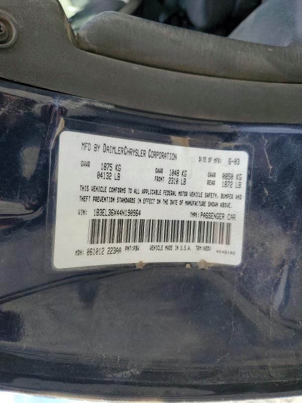 Продаж на аукціоні авто 2004 Dodge Stratus, vin: 1B3EL36X44N190964, номер лоту: 78656575