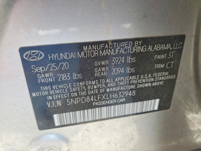 Aukcja sprzedaży 2020 Hyundai Elantra, vin: 5NPD84LFXLH632948, numer aukcji: 76716895