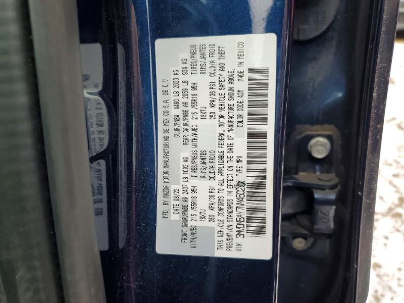 75976975 :رقم المزاد ، 3MVDMBAY7NM450205 vin ، 2022 Mazda Cx-30 مزاد بيع