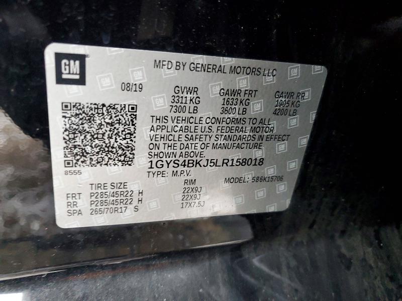 Aukcja sprzedaży 2020 Cadillac Escalade, vin: 1GYS4BKJ5LR158018, numer aukcji: 77140295