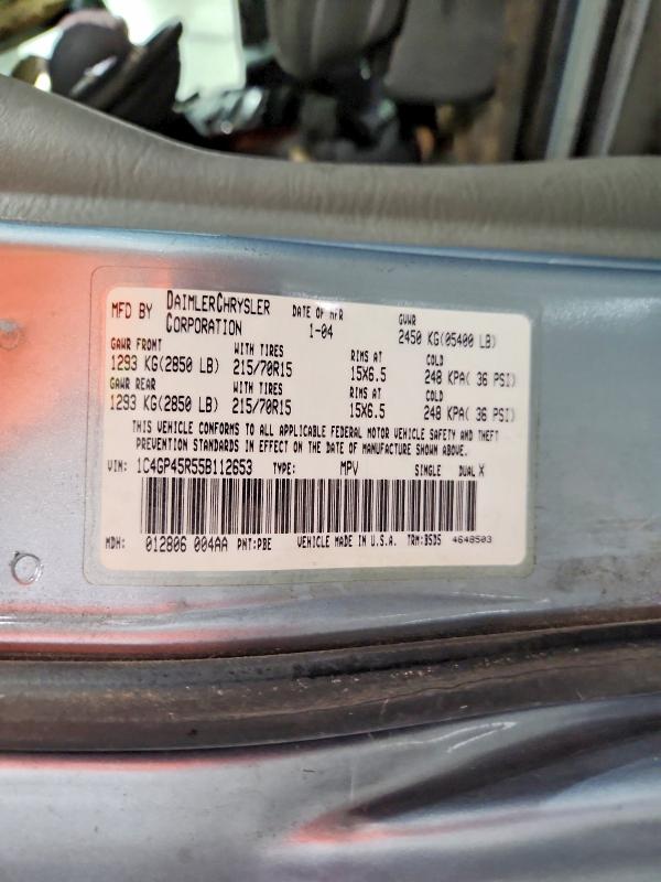 Продажа на аукционе авто 2005 Chrysler Town & Country, vin: 1C4GP45R55B112653, номер лота: 78925265