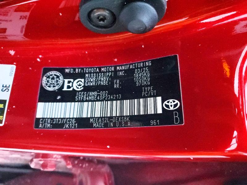 75925415 :رقم المزاد ، 5YFB4MBE4SP234213 vin ، 2025 Toyota Corolla مزاد بيع
