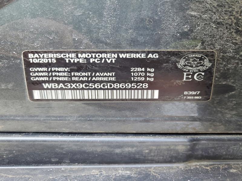 Продажа на аукционе авто 2016 Bmw 335, vin: WBA3X9C56GD869528, номер лота: 77461525