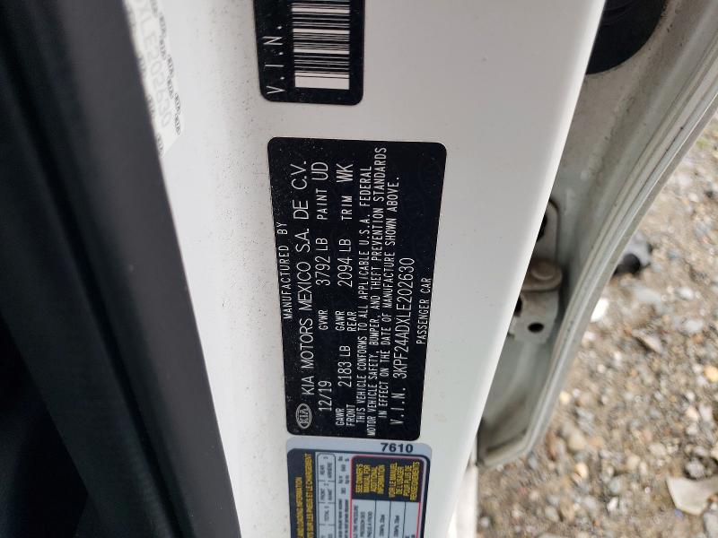 Aukcja sprzedaży 2020 Kia Forte, vin: 3KPF24ADXLE202630, numer aukcji: 78670685