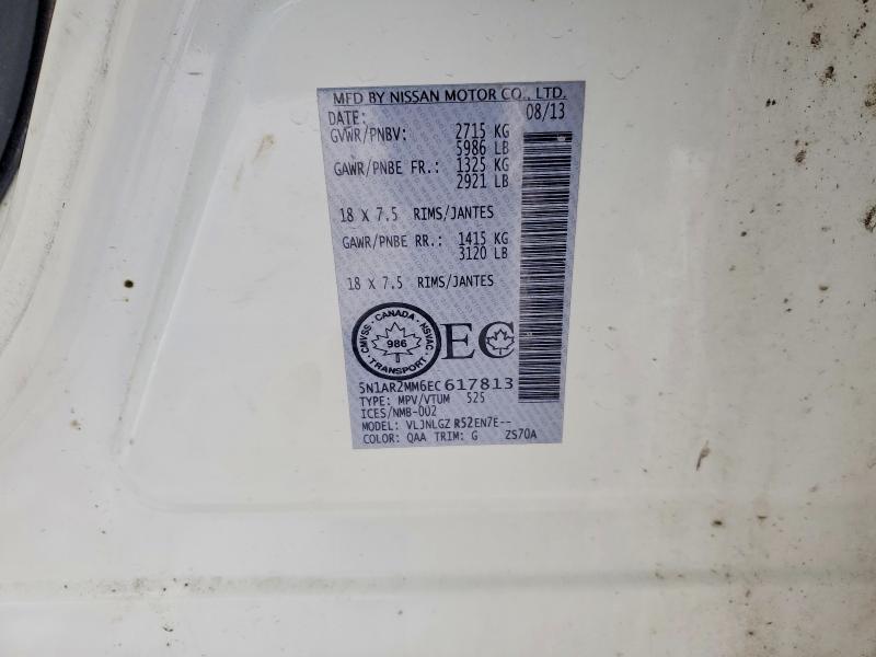 Aukcja sprzedaży 2014 Nissan Pathfinder, vin: 5N1AR2MM6EC617813, numer aukcji: 75036465