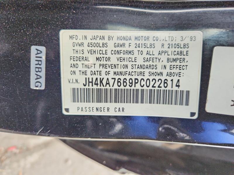 77159275 :رقم المزاد ، JH4KA7669PC022614 vin ، 1993 Acura Legend مزاد بيع