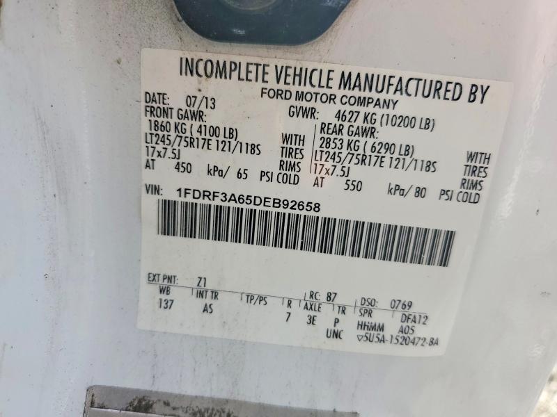 2013 Ford F350 მანქანა იყიდება აუქციონზე, vin: 1FDRF3A65DEB92658, აუქციონის ნომერი: 72423855