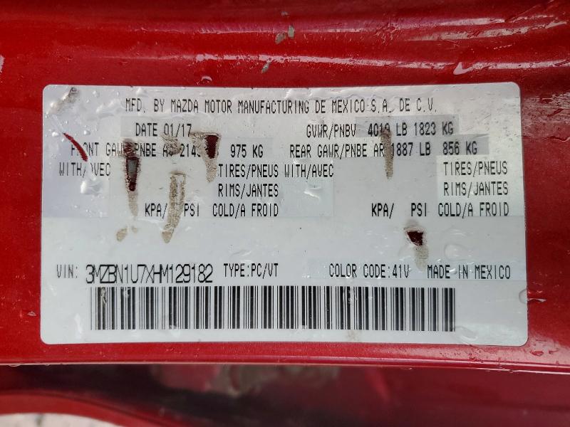 Продажа на аукционе авто 2017 Mazda 3, vin: 3MZBN1U7XHM129182, номер лота: 76570955
