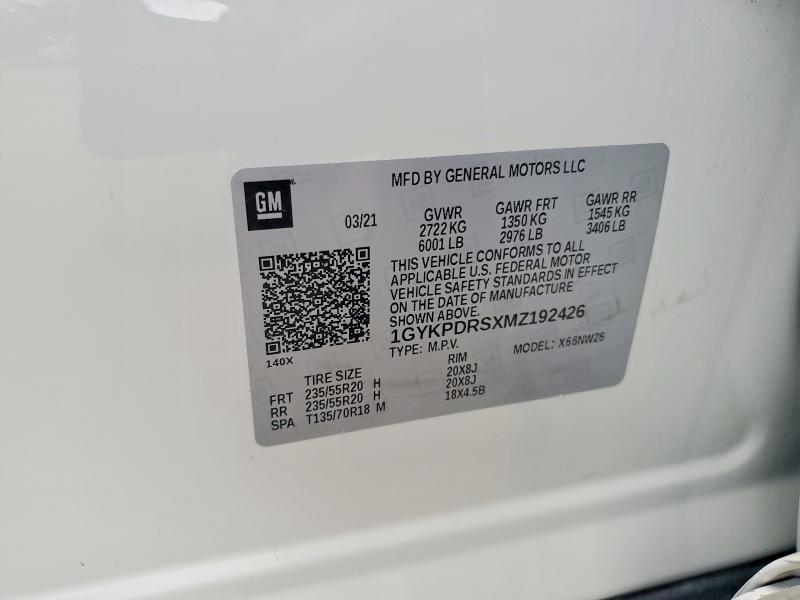 Aukcja sprzedaży 2021 Cadillac Xt6, vin: 1GYKPDRSXMZ192426, numer aukcji: 79167765