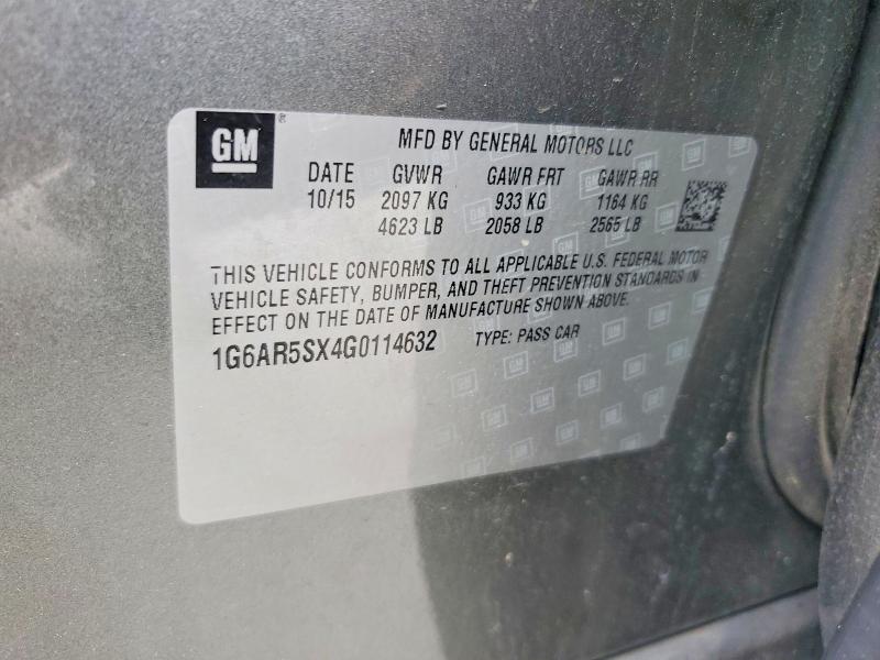 2016 Cadillac Cts მანქანა იყიდება აუქციონზე, vin: 1G6AR5SX4G0114632, აუქციონის ნომერი: 77913825