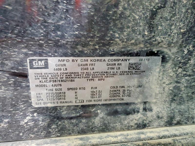 Продажа на аукционе авто 2014 Buick Encore, vin: KL4CJFSB7EB521184, номер лота: 76463385