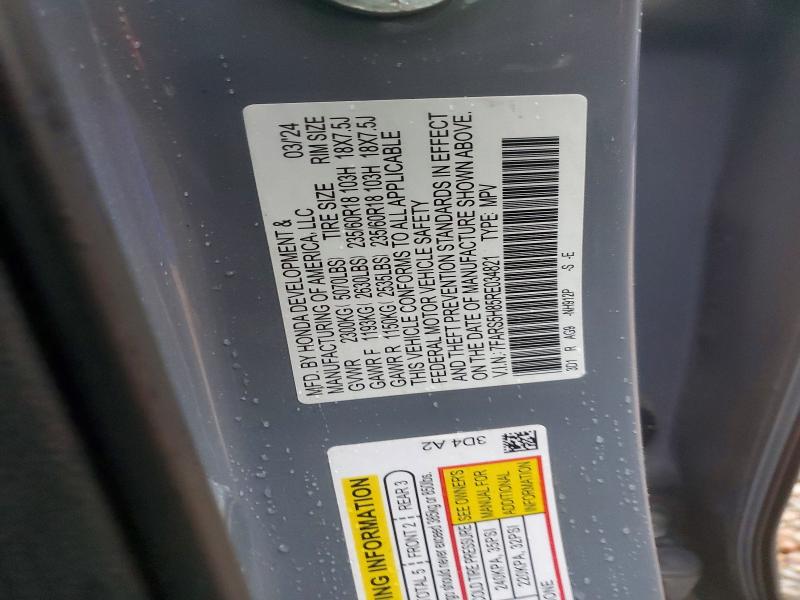 2024 Honda Cr-v მანქანა იყიდება აუქციონზე, vin: 7FARS5H85RE034821, აუქციონის ნომერი: 75993485