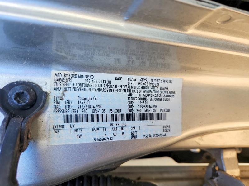 Aukcja sprzedaży 2016 Ford Focus, vin: 1FADP3K29GL348696, numer aukcji: 76487785