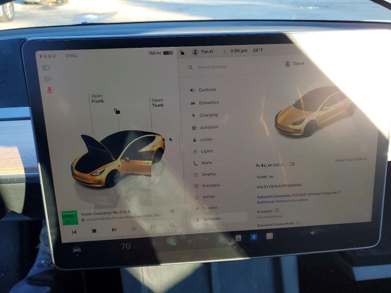 2023 Tesla Model 3 მანქანა იყიდება აუქციონზე, vin: 5YJ3E1EAXPF699560, აუქციონის ნომერი: 76490655