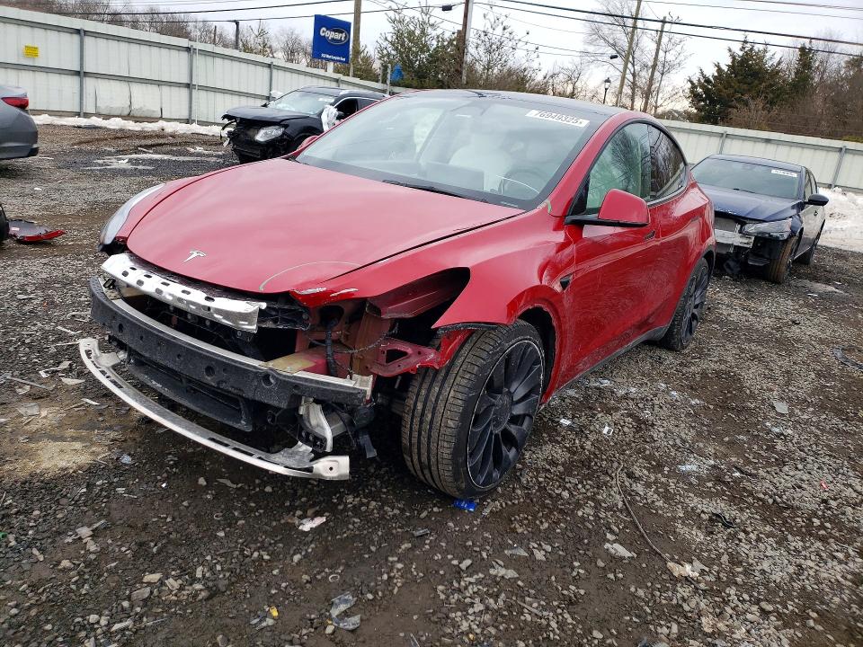 Продаж на аукціоні авто 2022 Tesla Model Y, vin: 7SAYGDEF6NF497215, номер лоту: 76949325